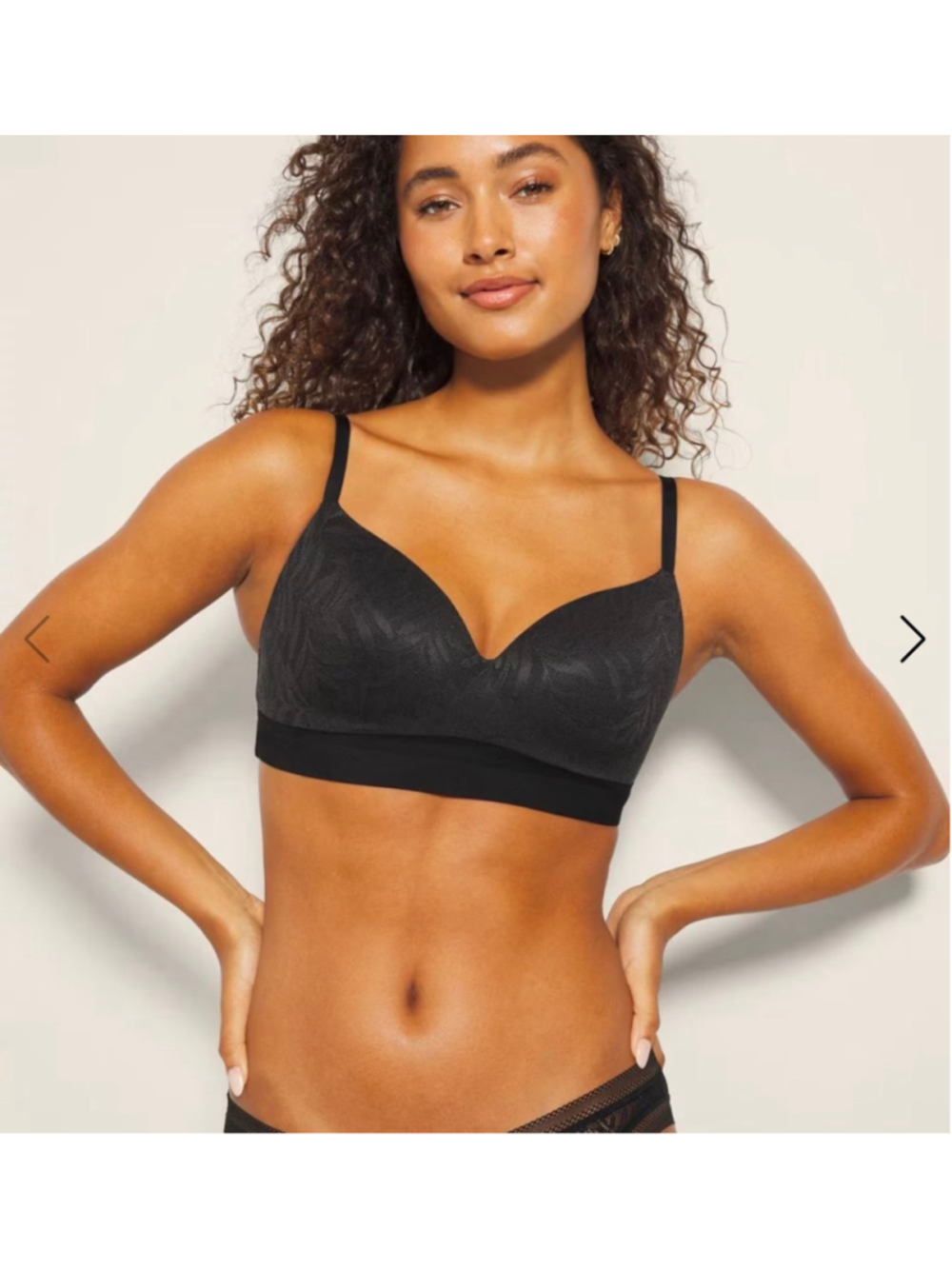 NWT Soma Enbliss Wireless Lace Bra in Black 38c